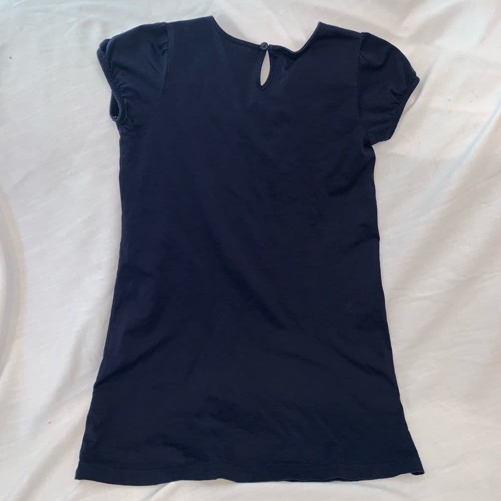 Hanna Andersson Dress‎ With Crochet Flower Neckline - Thumbnail 3