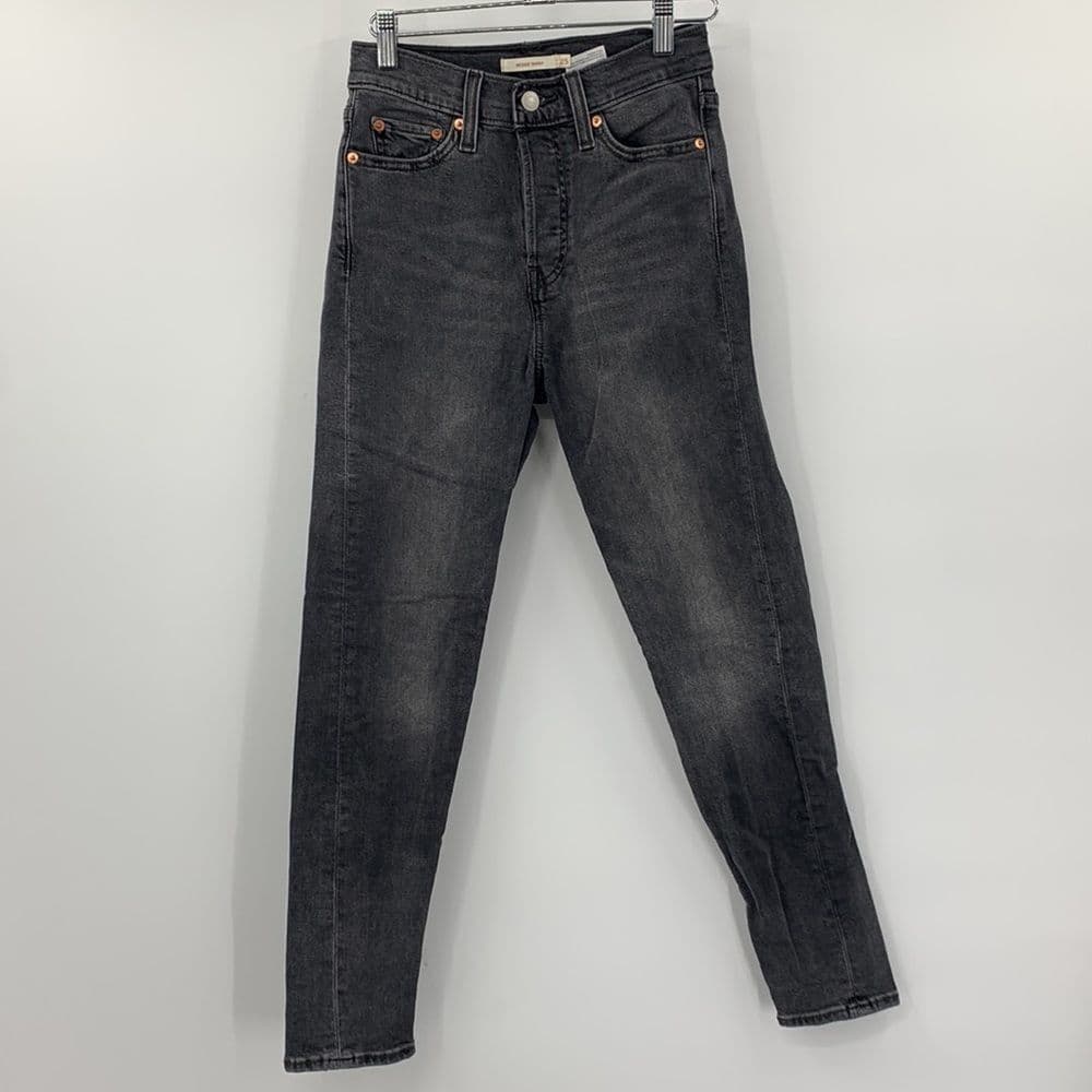 Levi’s Wedgie Skinny‎ Black Denim Sz 25 - Thumbnail 3