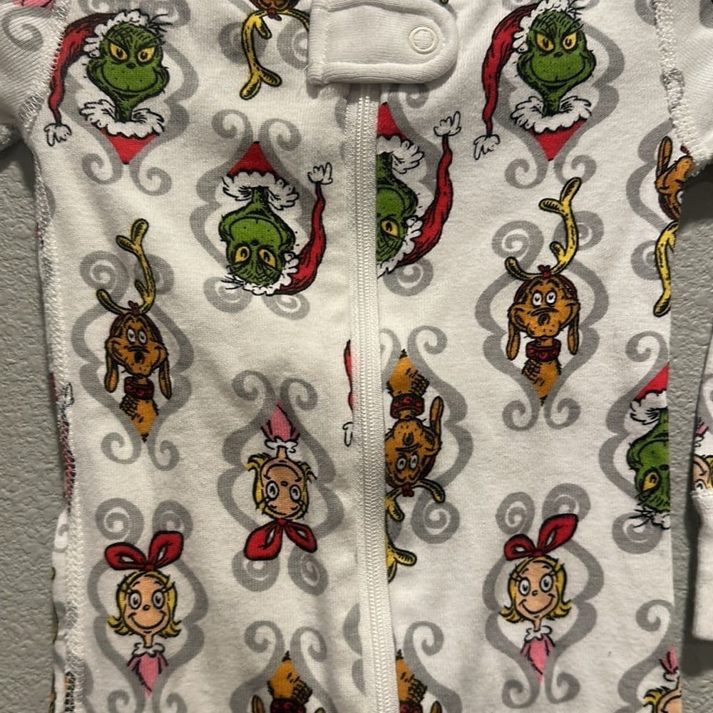 Hanna Andersson‎ Dr. Seuss Grinch PJs Sz 80cm 18-24m - Thumbnail 3