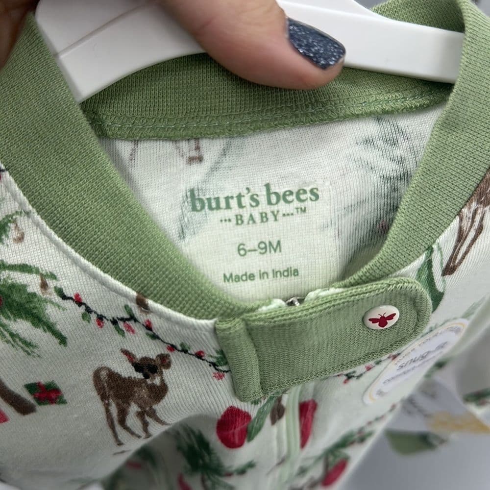 Burt’s Bees Palmtree Dear Christmas Sleeper Sz 6-9m NWT‎ - Thumbnail 7