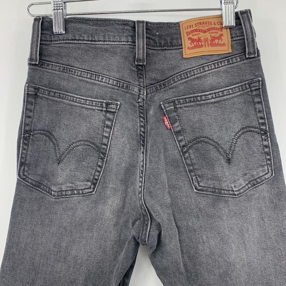 Levi’s Wedgie Skinny‎ Black Denim Sz 25 - Thumbnail 2