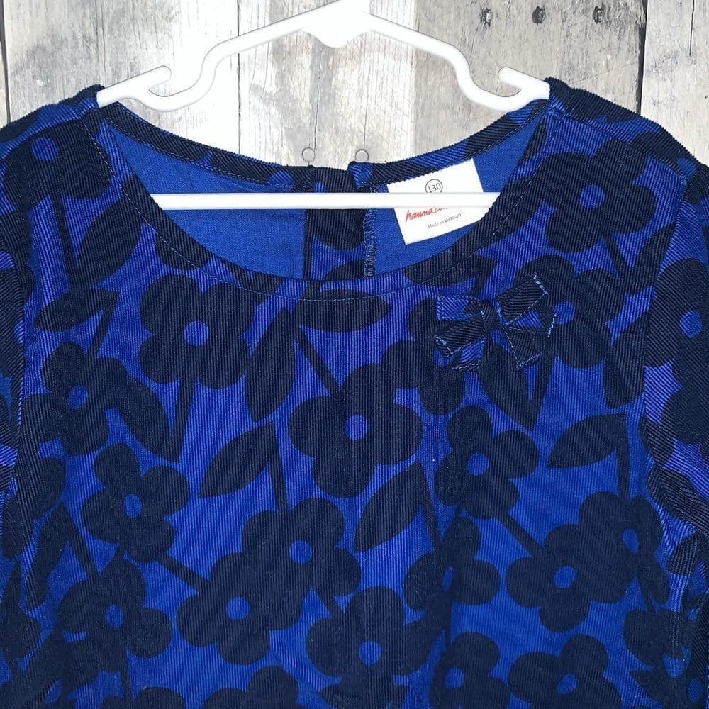 Hanna Andersson Blue Floral Dress‎ Sz 130 (8) - Thumbnail 2