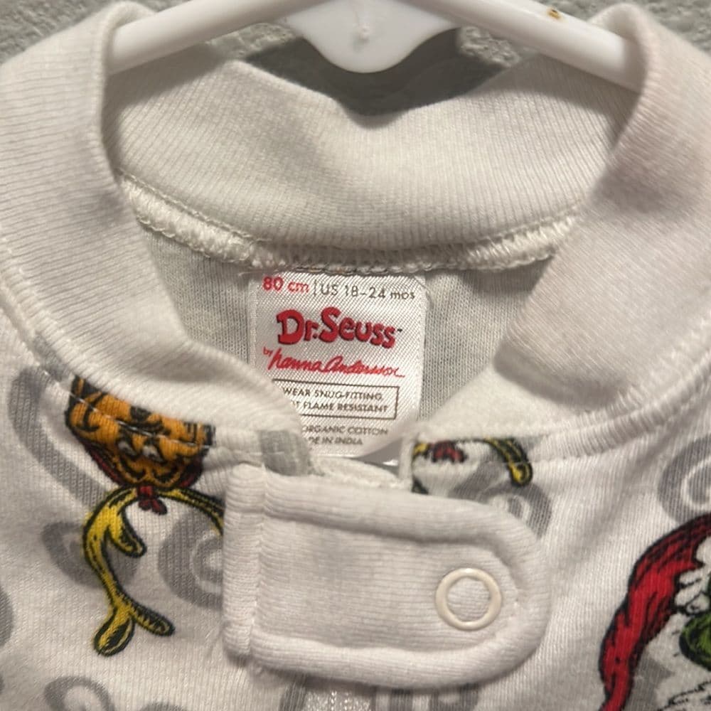 Hanna Andersson‎ Dr. Seuss Grinch PJs Sz 80cm 18-24m - Thumbnail 2