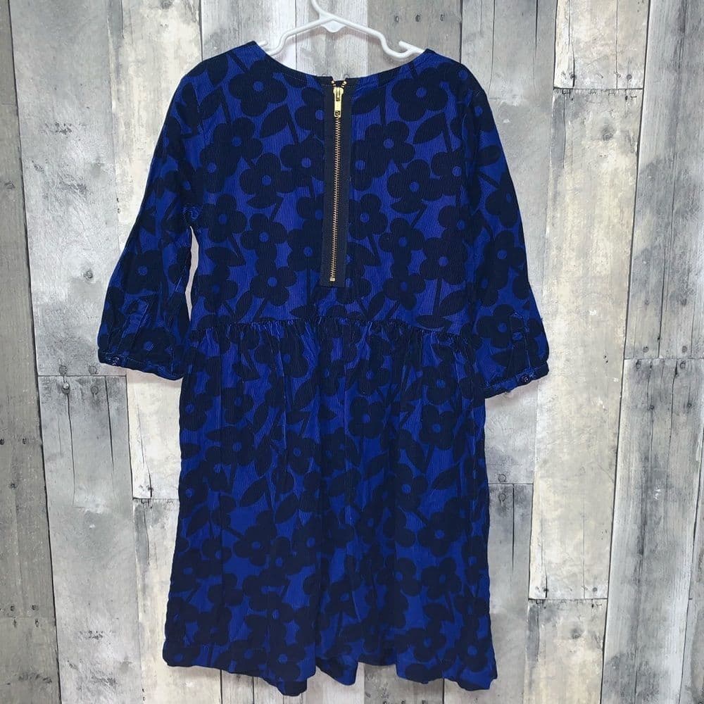 Hanna Andersson Blue Floral Dress‎ Sz 130 (8) - Thumbnail 4