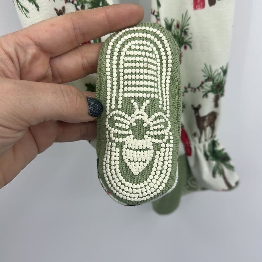 Burt’s Bees Palmtree Dear Christmas Sleeper Sz 6-9m NWT‎ - Thumbnail 4