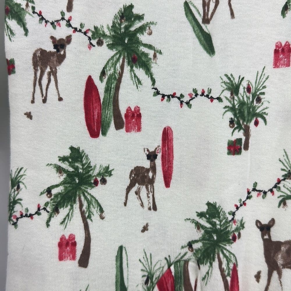 Burt’s Bees Palmtree Dear Christmas Sleeper Sz 6-9m NWT‎ - Thumbnail 6