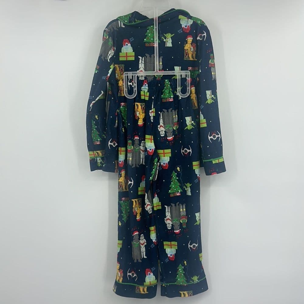 Star Wars Holiday 2pc Button Up Jammies Sz‎ XS (4-5) - Thumbnail 5
