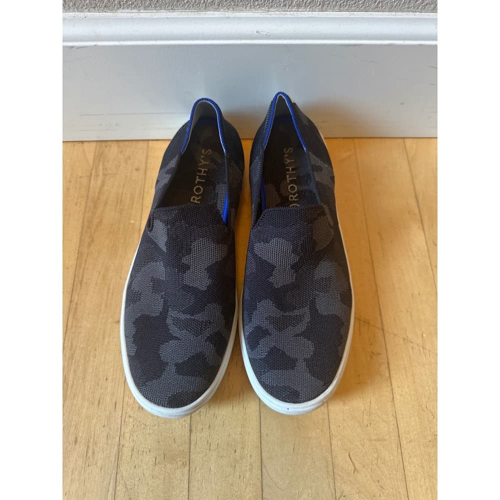 Rothys The Sneaker Grey Camo Slip On Knit Shoes Womens Size 10 - Thumbnail 2