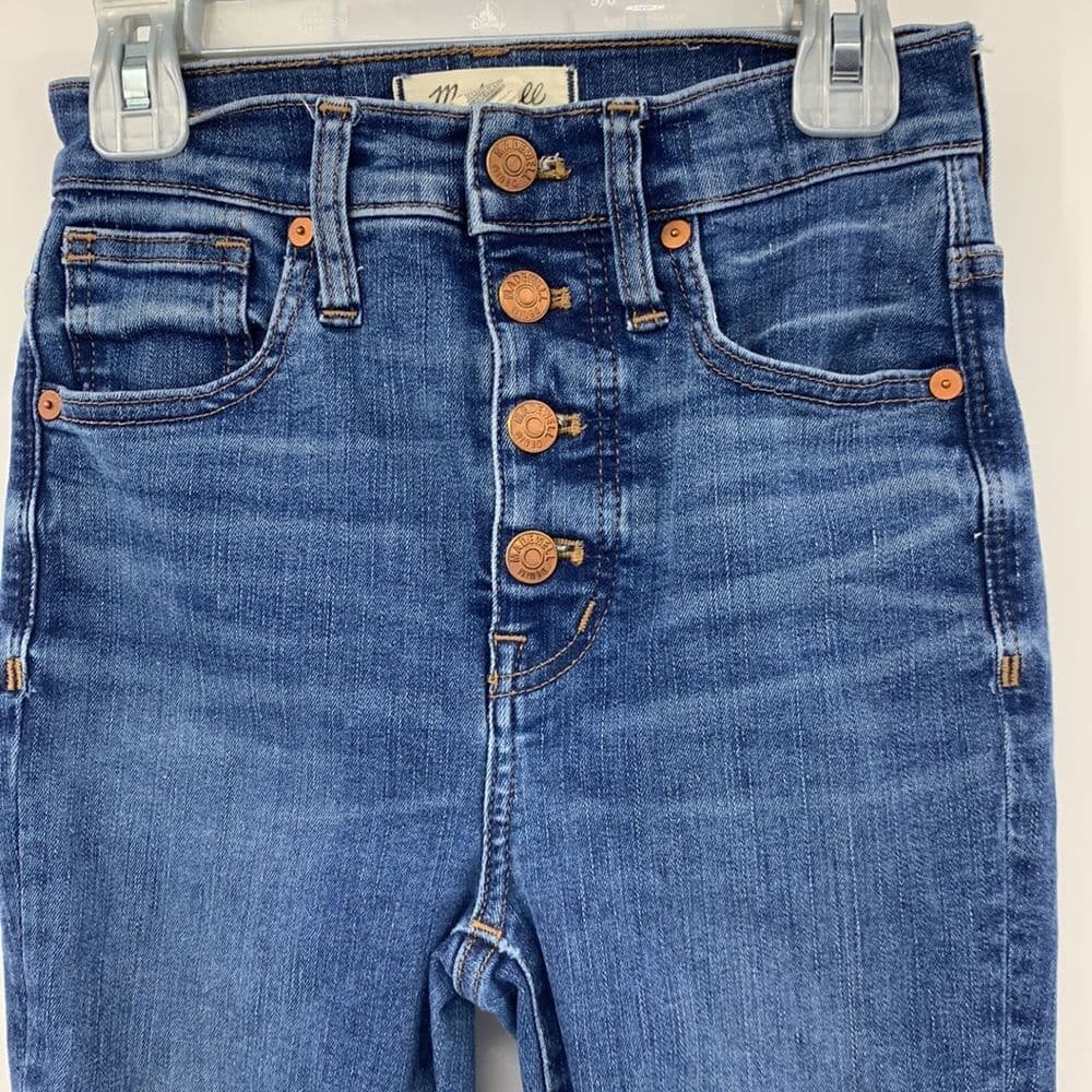 Madewell 11” High Rise Skinny Jeans Button‎ Fly Sz 23 - Thumbnail 4