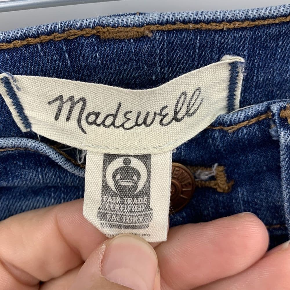 Madewell 11” High Rise Skinny Jeans Button‎ Fly Sz 23 - Thumbnail 5