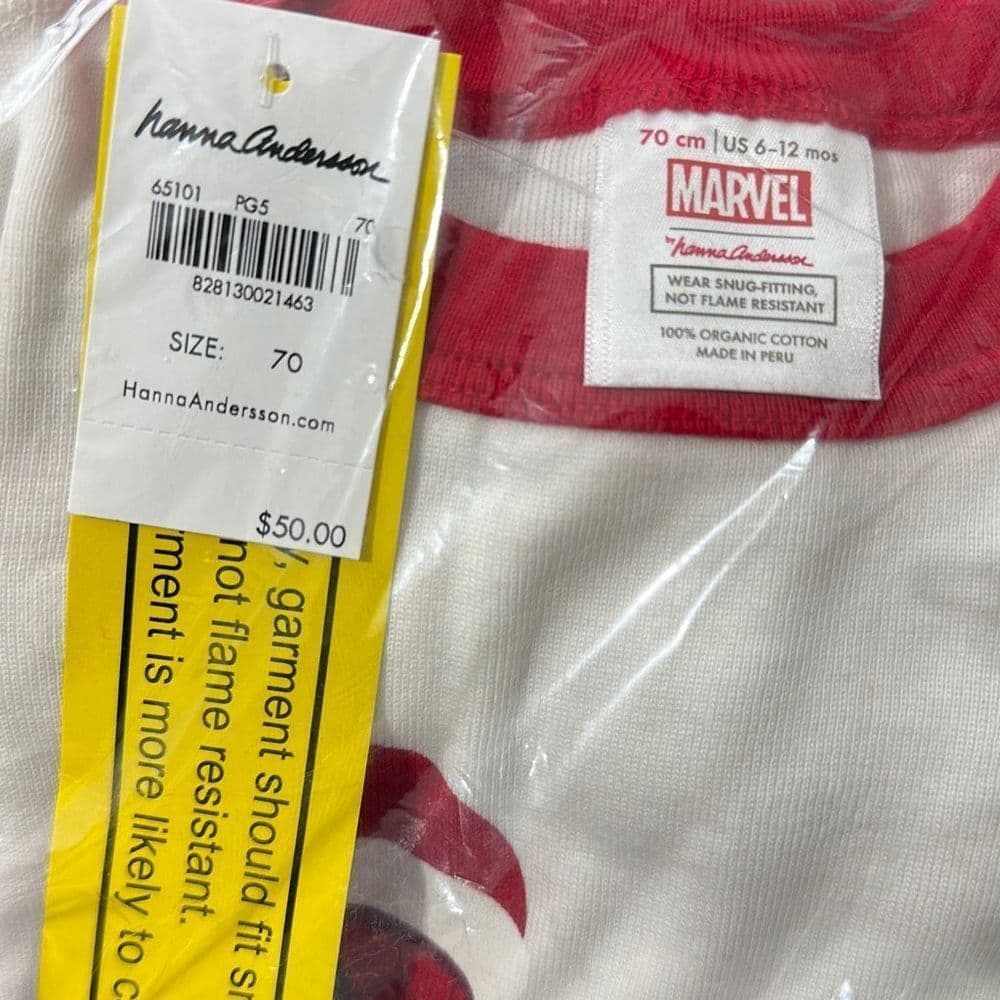 Hanna Andersson Spider-Man 2pc PJ Set NWT Sz‎ 6-12m 70cm - Thumbnail 4