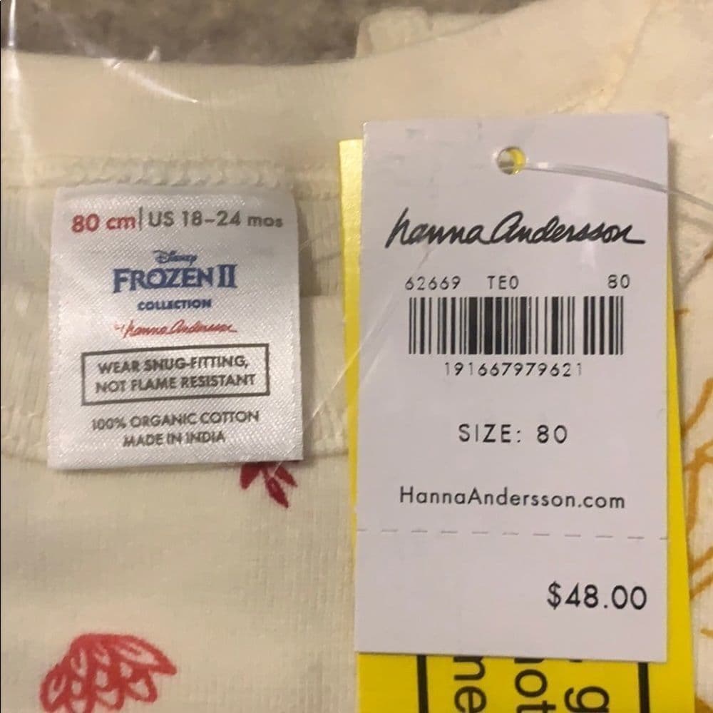 Hanna Andersson Frozen II long Johns 80cm 18-24mos‎ - Thumbnail 3