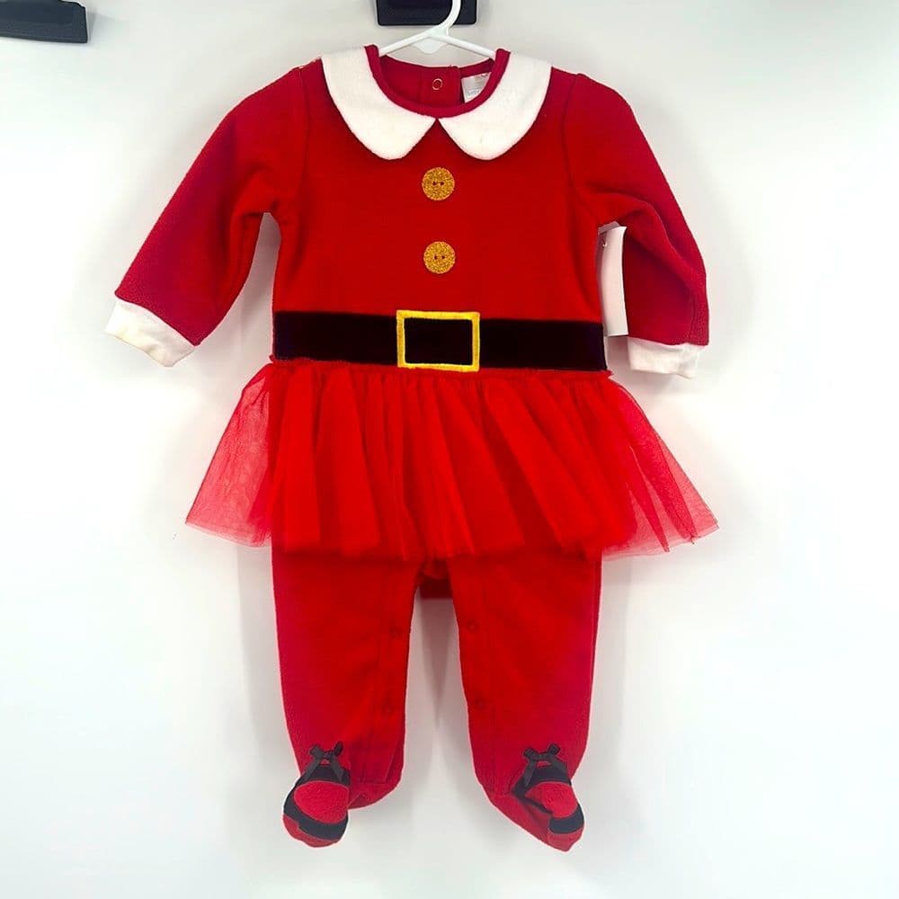 Baby Gear Fleece Girls Christmas Outfit Sz 6-9m