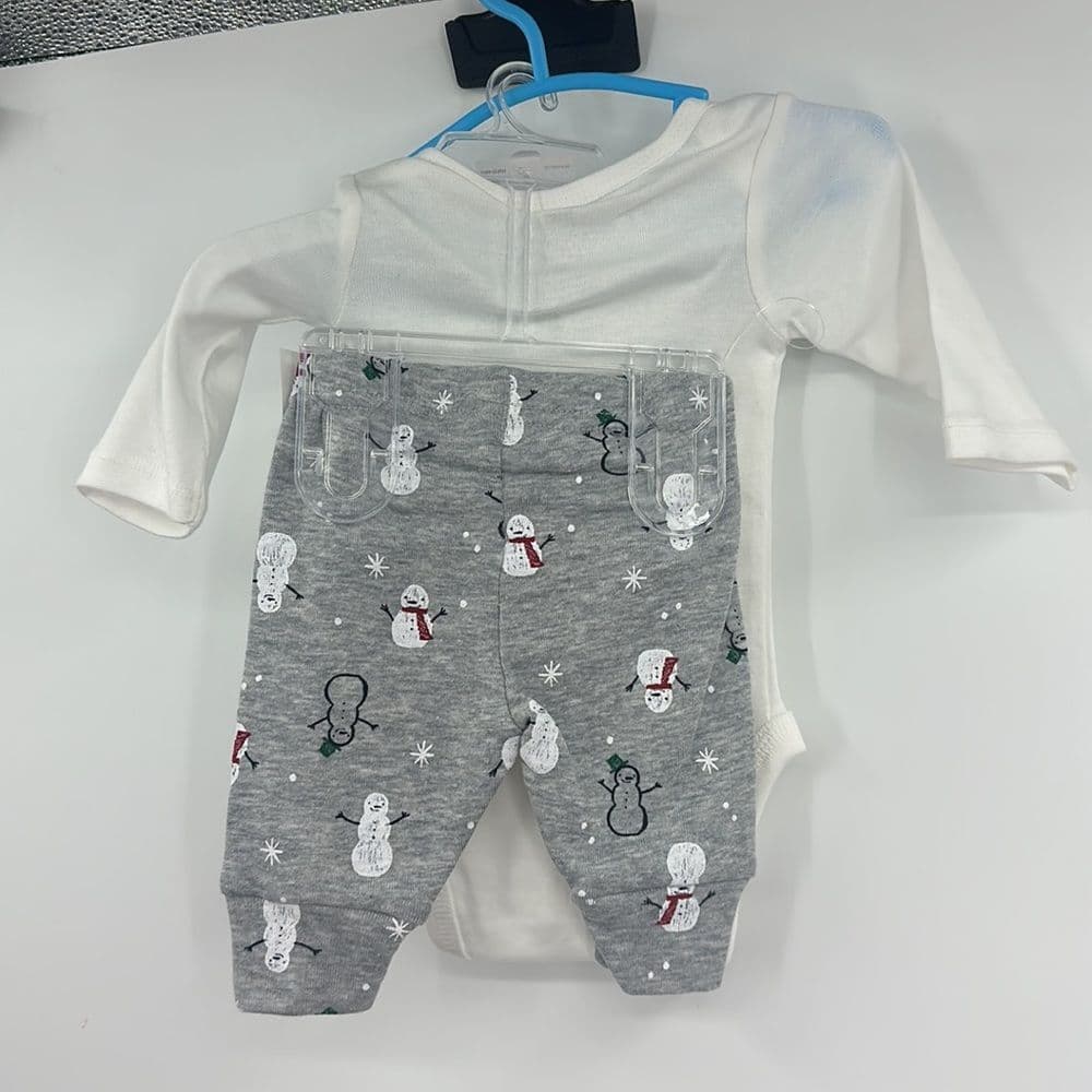 Just One You by CARTERS (2) Outfit Bundle Sz Newborn Santa Sleeper/Snowman 2pc‎ - Thumbnail 3
