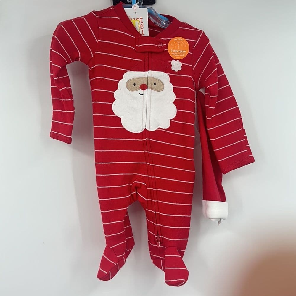 Just One You by CARTERS (2) Outfit Bundle Sz Newborn Santa Sleeper/Snowman 2pc‎ - Thumbnail 6