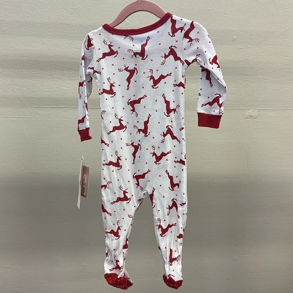 Leveret Holiday Reindeer Pjs NWT 6-12m‎ - Thumbnail 2