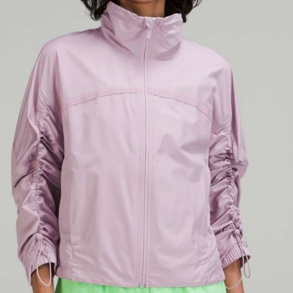Lululemon Lightweight Cropped Track Jacket in‎ Dusty Rose Sz 12 - Thumbnail 8