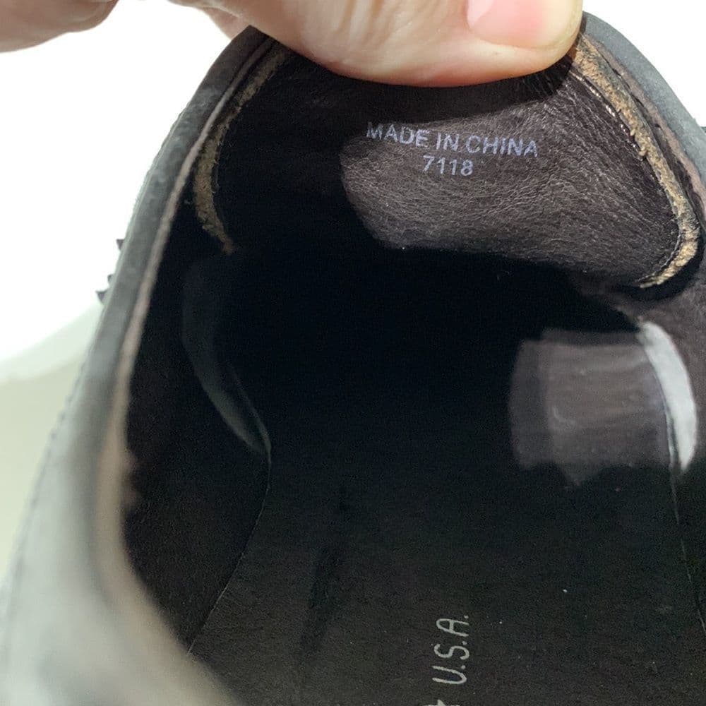 John Varvatos USA Black Leather & Canvas‎ Wing Tip Shoe Sz 11.5 - Thumbnail 10