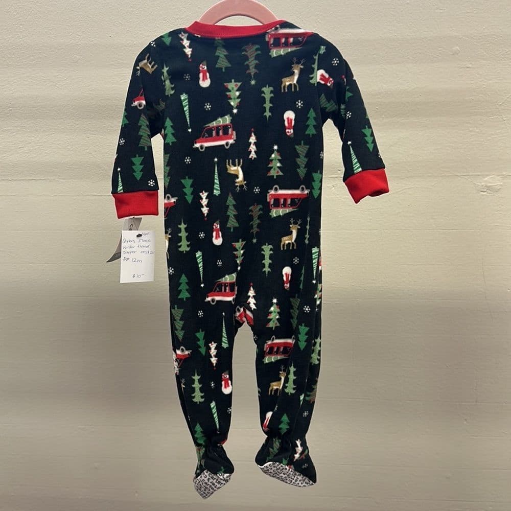 Carters‎ Fleece Holiday Sleeper Pjs 12m NWT - Thumbnail 2