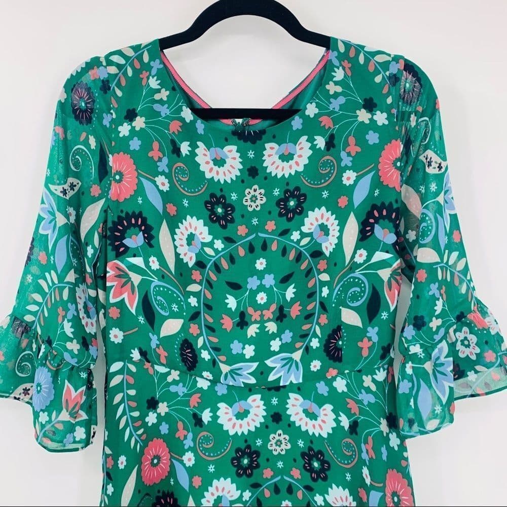 Boden Beatrix Dress Forest Folk‎ Meadow US 4L - Thumbnail 3