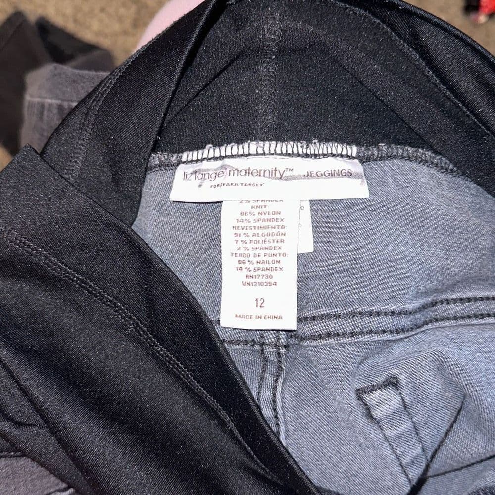 Liz Lange Maternity Jeggings Sz 12 Full Belly Panel‎ - Thumbnail 5