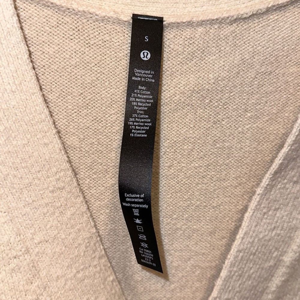 Lululemon Merino Wool-Blend‎ Cardigan Mens Sz Small NWT - Thumbnail 5