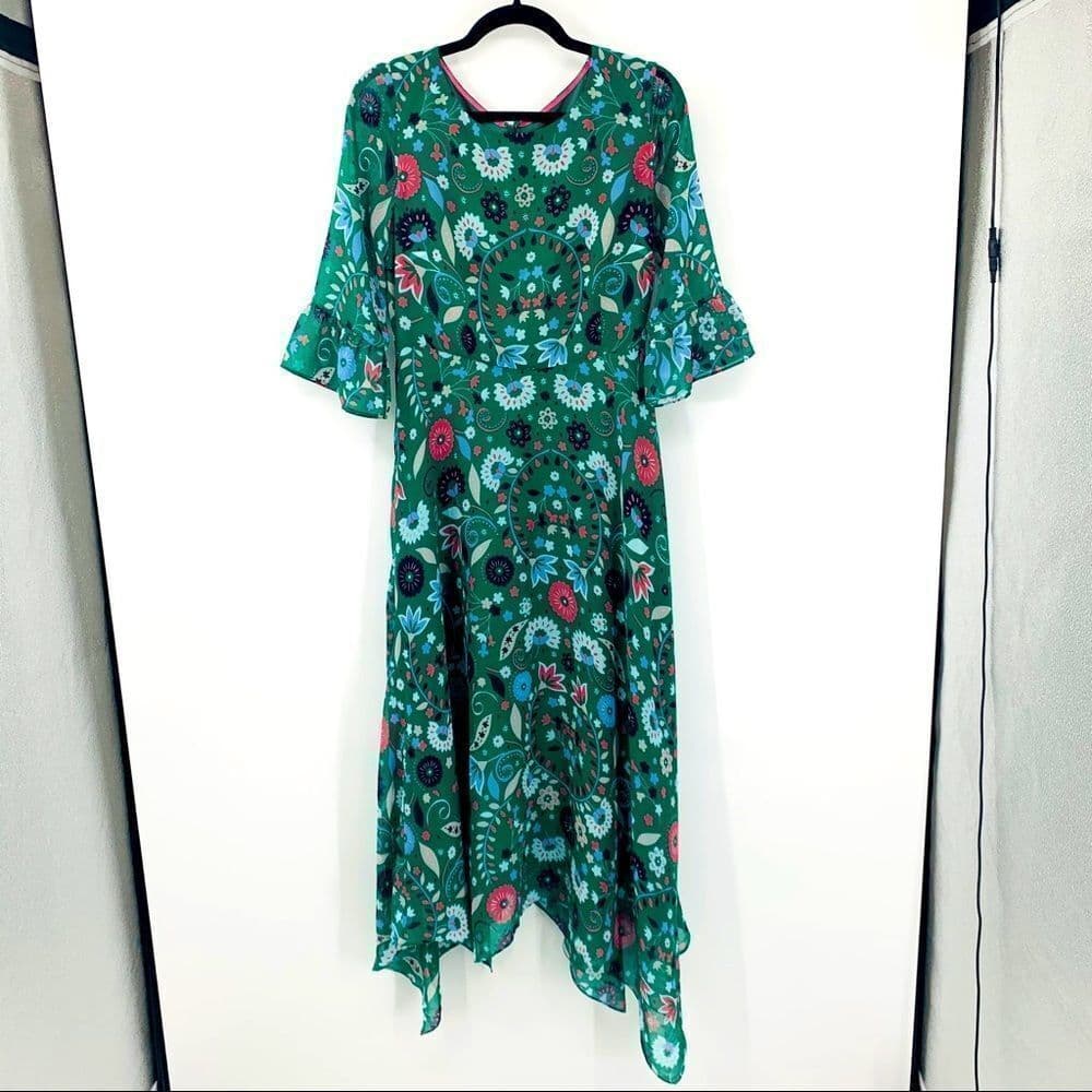 Boden Beatrix Dress Forest Folk‎ Meadow US 4L - Thumbnail 2