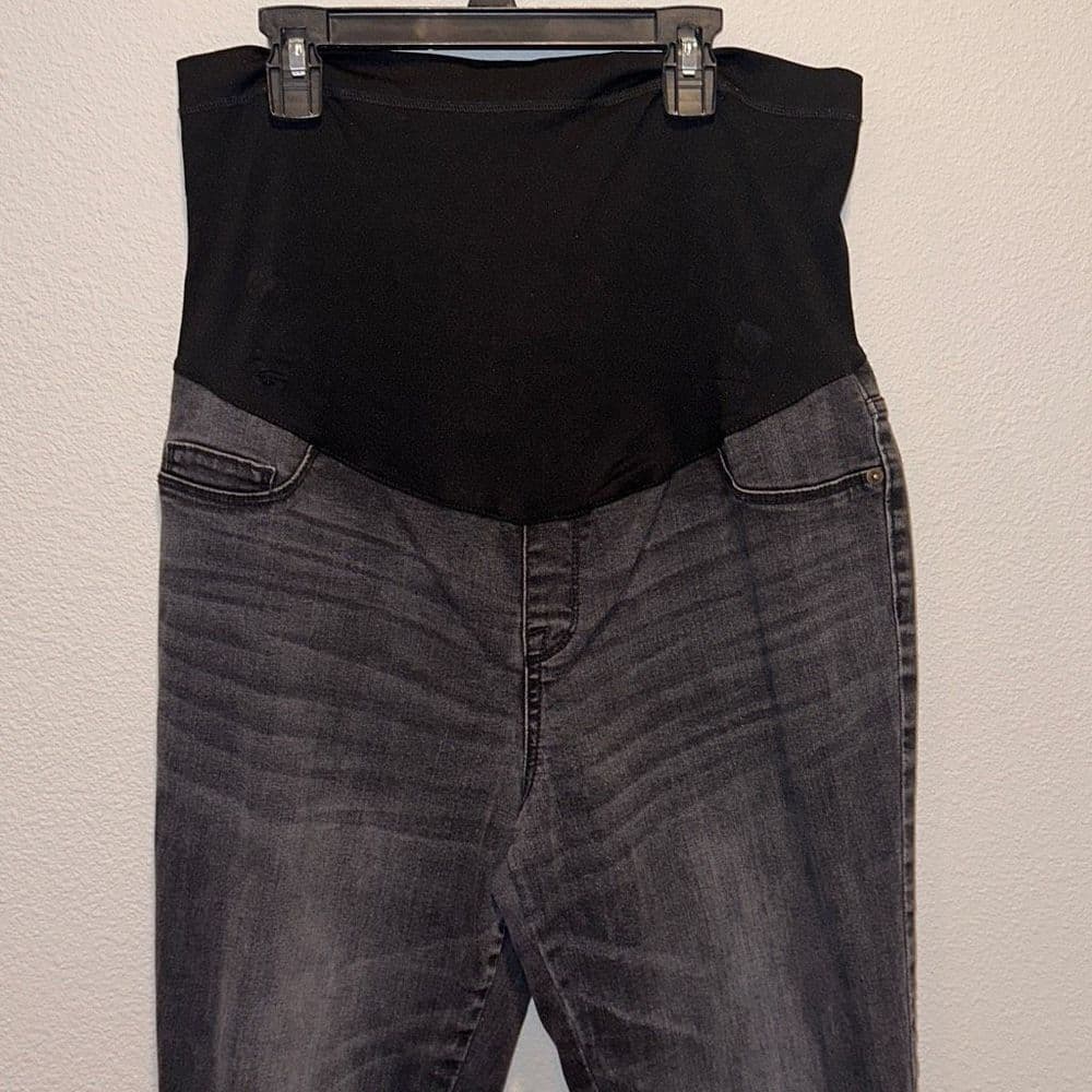 Liz Lange Maternity Jeggings Sz 12 Full Belly Panel‎ - Thumbnail 2