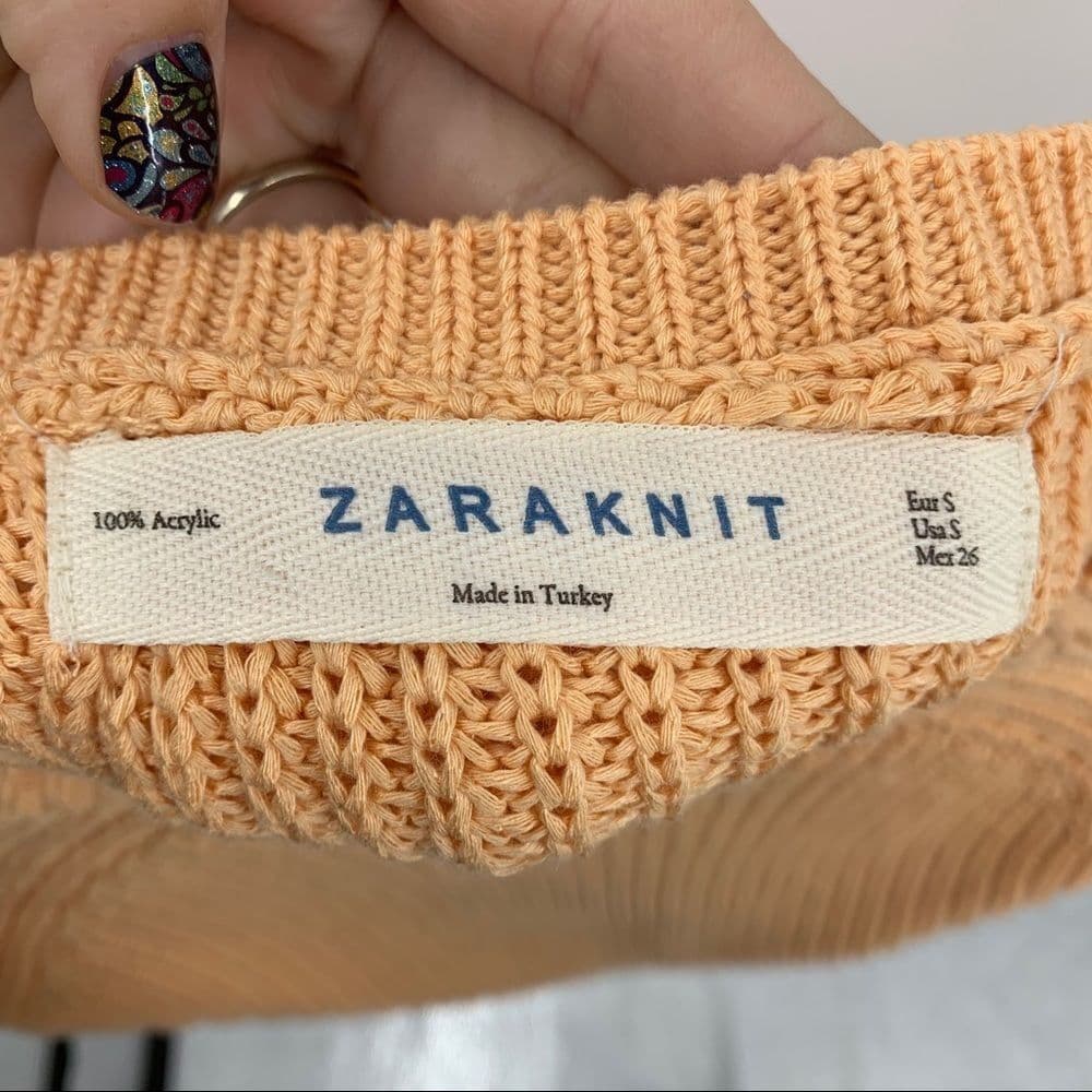 Zara Knit Open Back Sweater. Sz‎ Small - Thumbnail 3