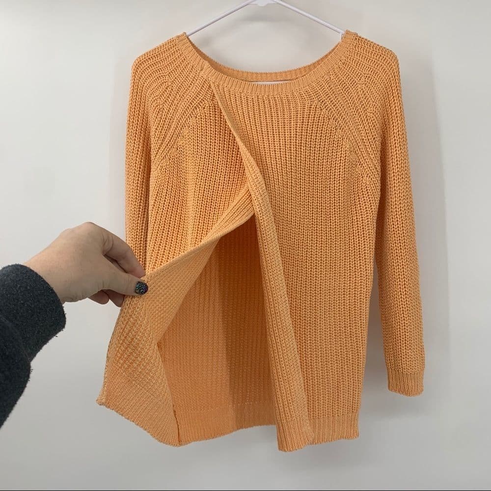 Zara Knit Open Back Sweater. Sz‎ Small - Thumbnail 4