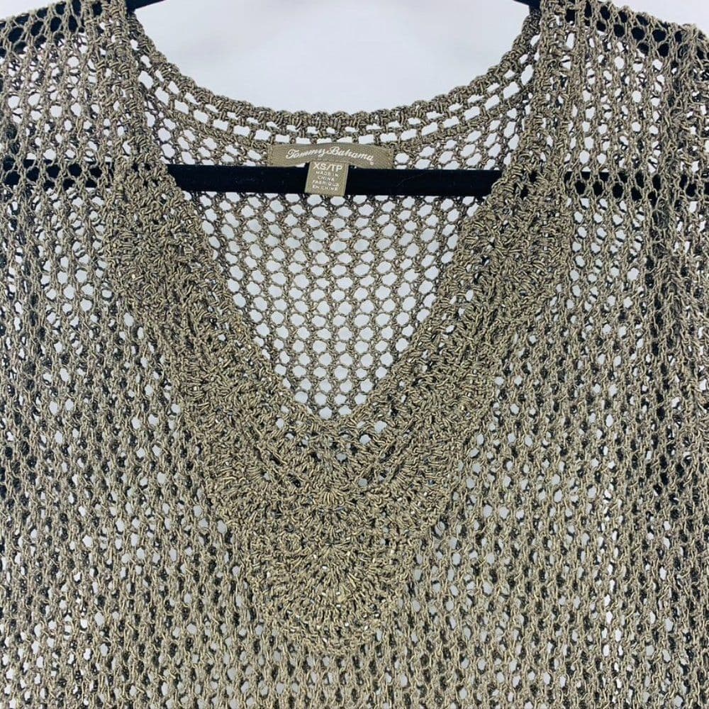 Tommy‎ Bahama Knit Mesh Top Sz XS - Thumbnail 2