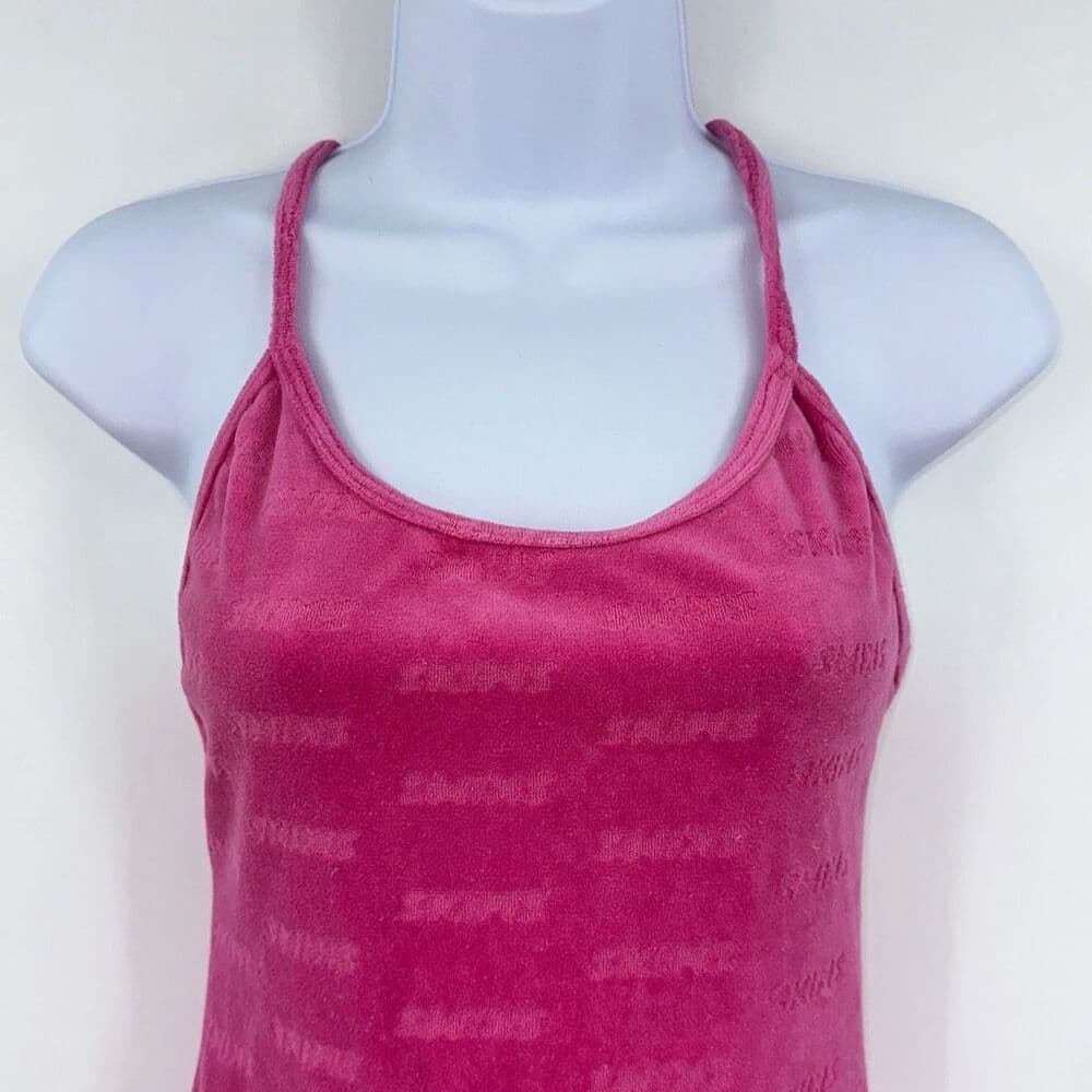 Skims Terry Cloth Pink‎ Spell Out Dress Sz S - Thumbnail 2