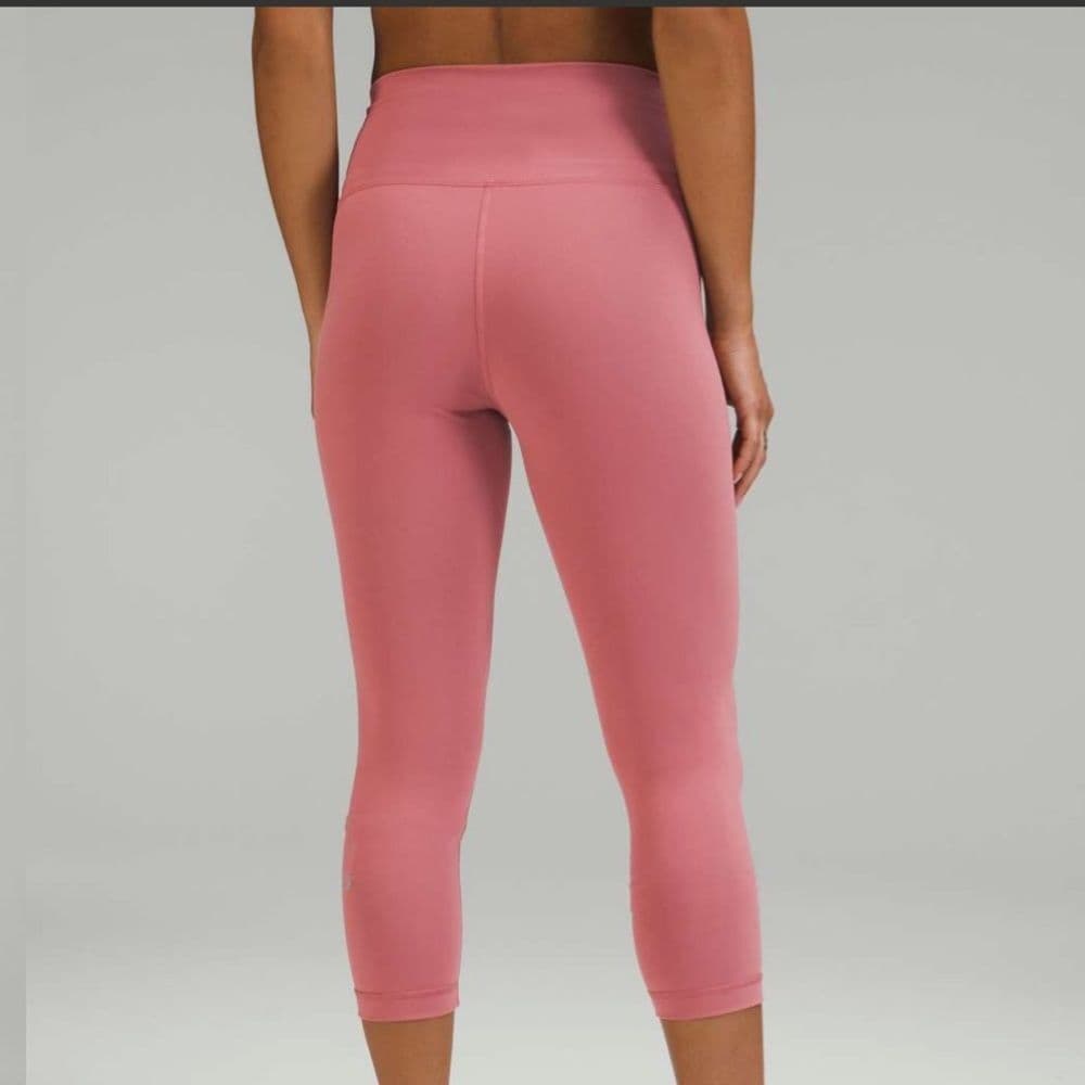 Lululemon Wunder‎ Train High Rise a crop 21” in Brier Rose Sz 10 - Thumbnail 7