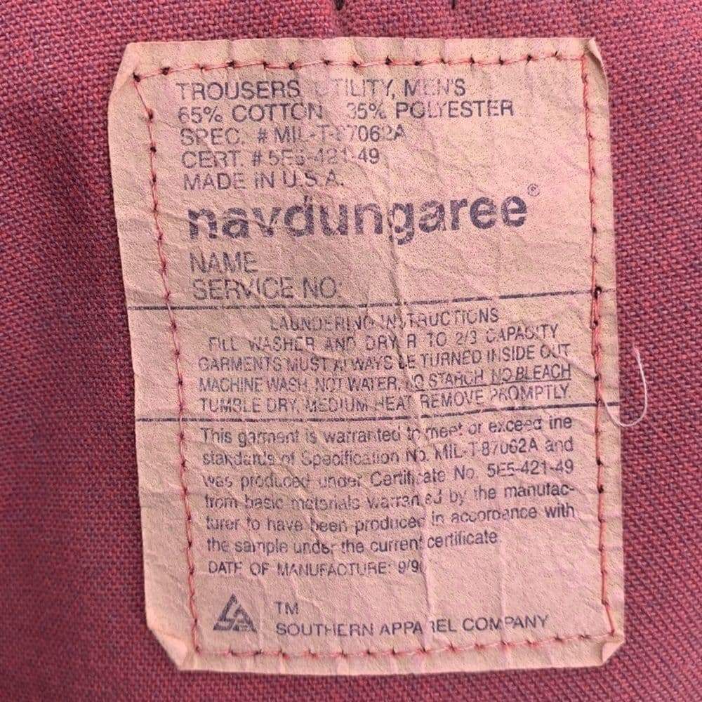 Vintage Navdungaree Mens Utility Trouser Cut off‎ Shorts Sz 31 - Thumbnail 6