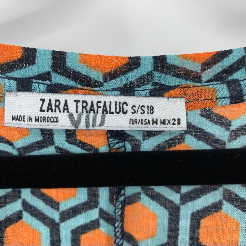 Zara Trafaluc Geometric Print Dress/Swim Cover‎ Up - Thumbnail 4