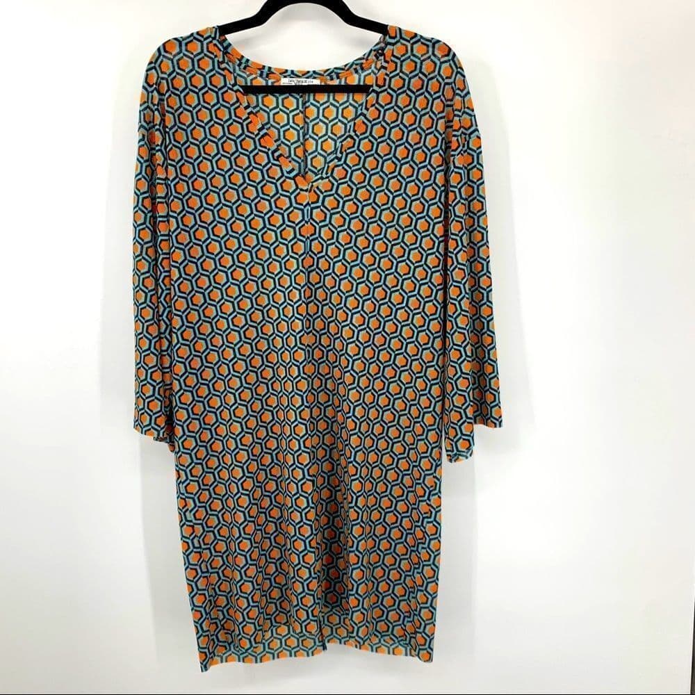 Zara Trafaluc Geometric Print Dress/Swim Cover‎ Up - Thumbnail 2