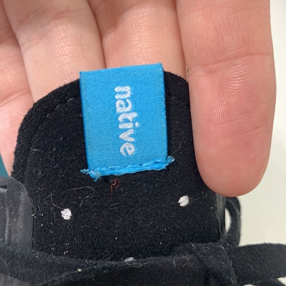 Native Sneakers Black w/‎ Embroidered Dots Sz 10 - Thumbnail 7