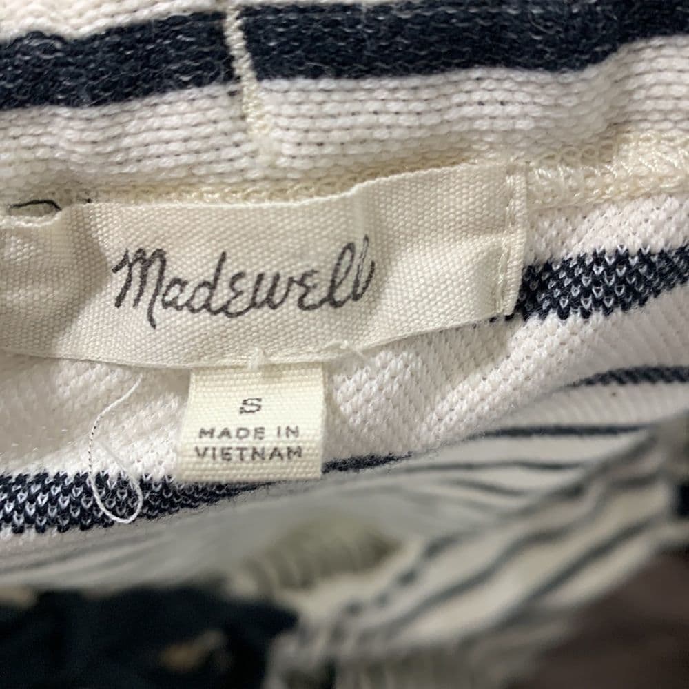 Madewell Tie-Shoulder Romper in Stripe‎ Sz S - Thumbnail 5