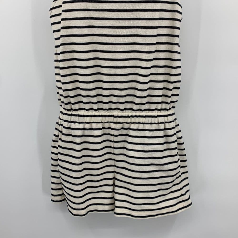 Madewell Tie-Shoulder Romper in Stripe‎ Sz S - Thumbnail 3
