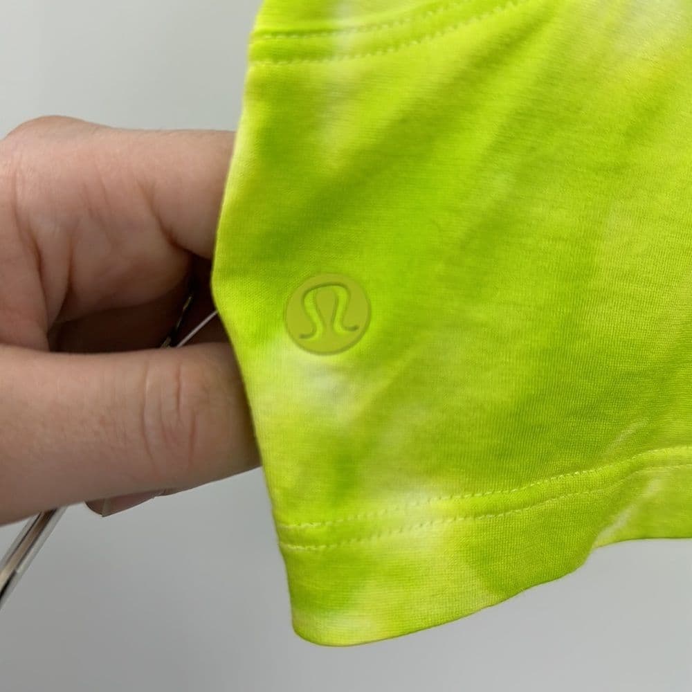 Lululemon All‎ Yours Crop Tank Marmoledo Tie Dye Eccentric Lime Sz 12 NWT - Thumbnail 7