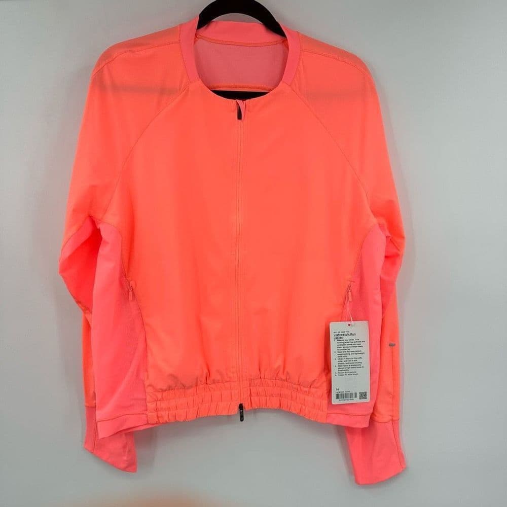 Lululemon Lightweight Run Jacket in‎ Sunset NWT Sz 14 - Thumbnail 2