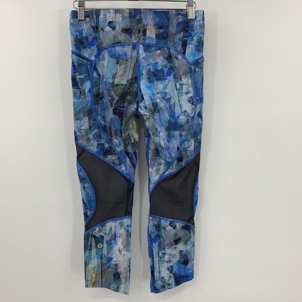 Lululemon On Pace Crop 21 Sun Dazed Multi Blue Sz‎ 6 - Thumbnail 3