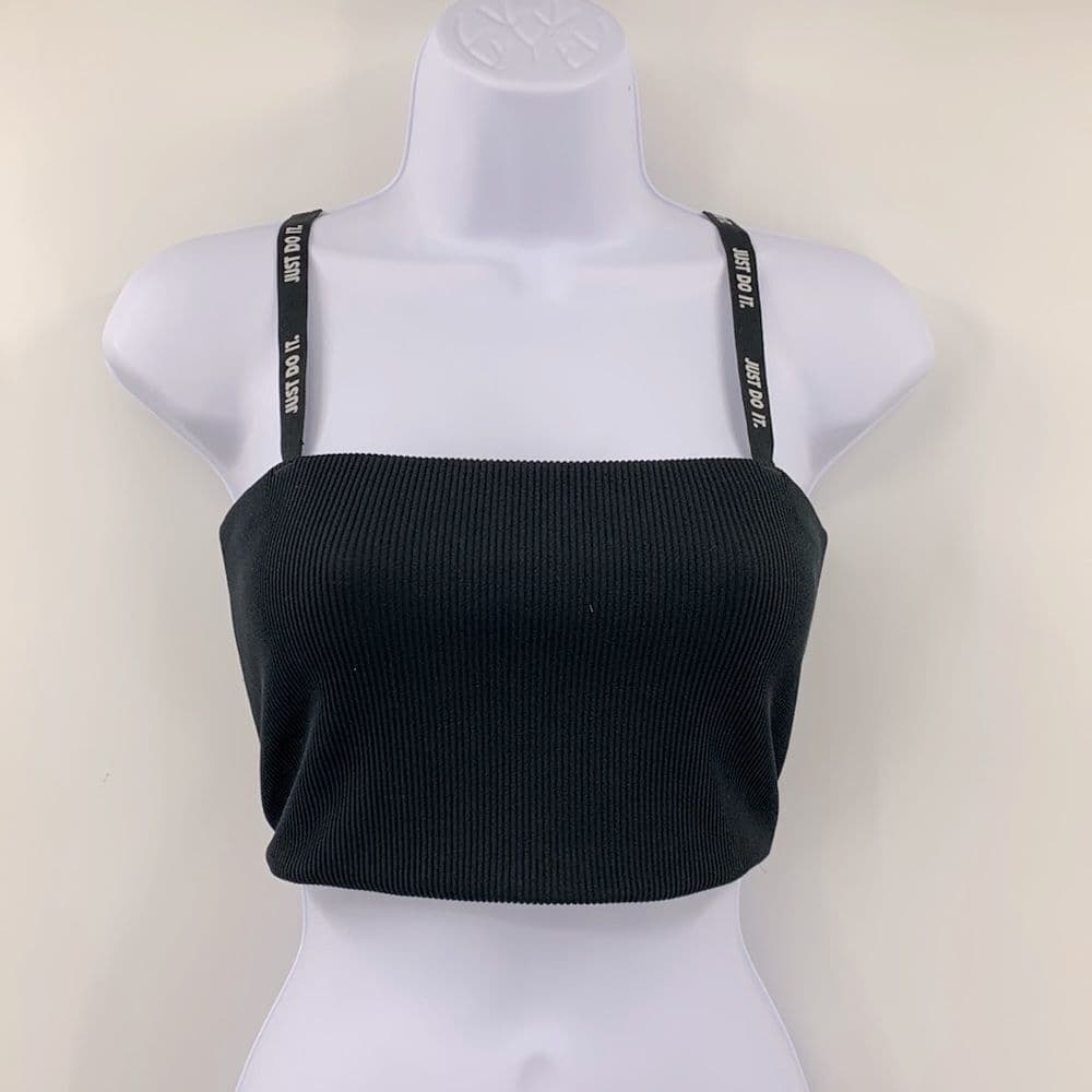 Nike Sportwear JDI Ribbed Crop Top Black Size L CJ2606-101