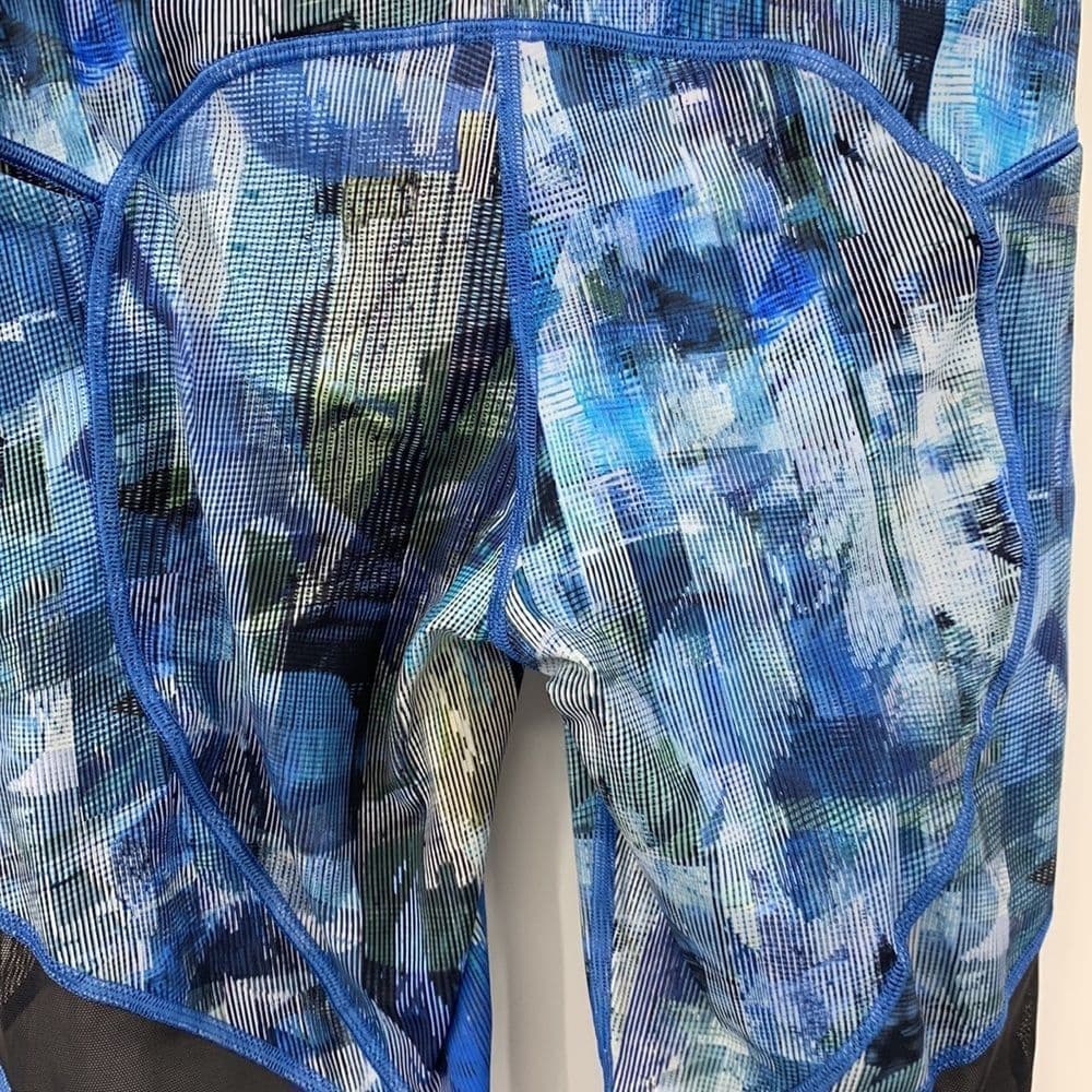 Lululemon On Pace Crop 21 Sun Dazed Multi Blue Sz‎ 6 - Thumbnail 4