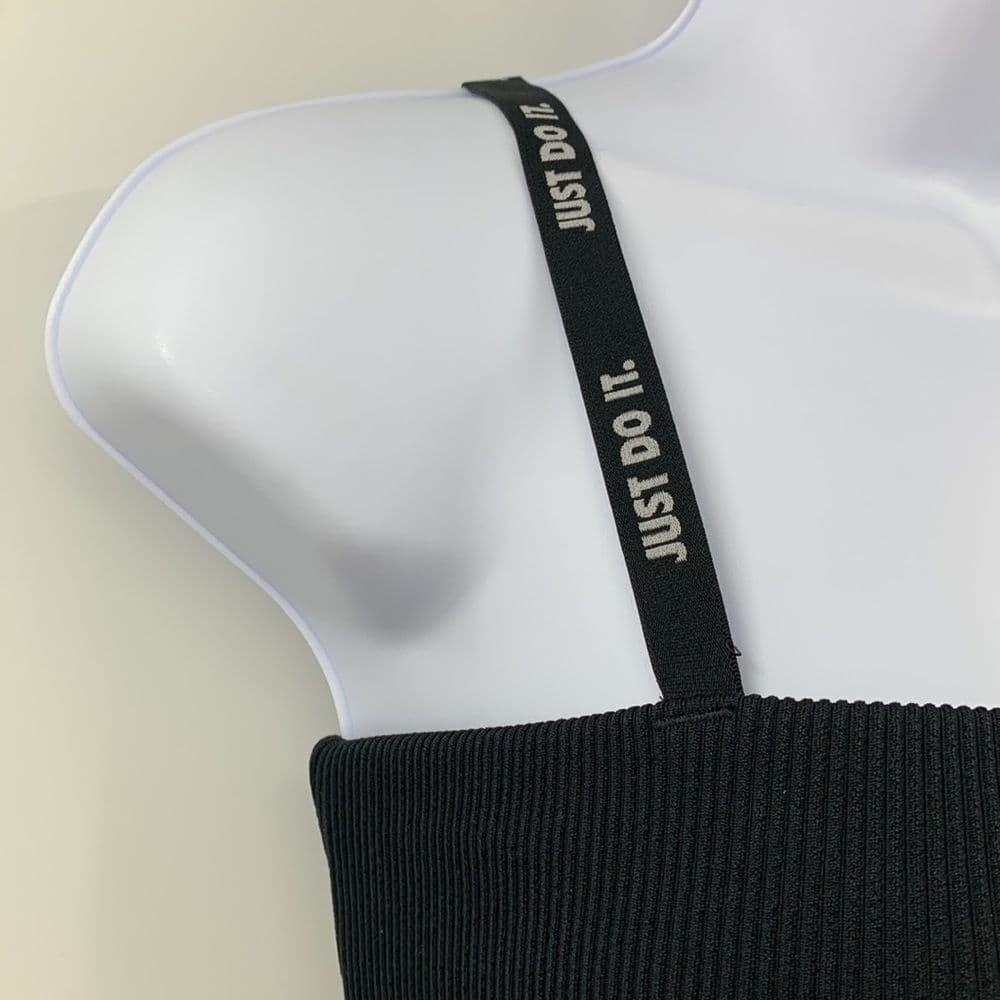 Nike Sportwear JDI Ribbed Crop Top‎ Black Size L CJ2606-101 - Thumbnail 2