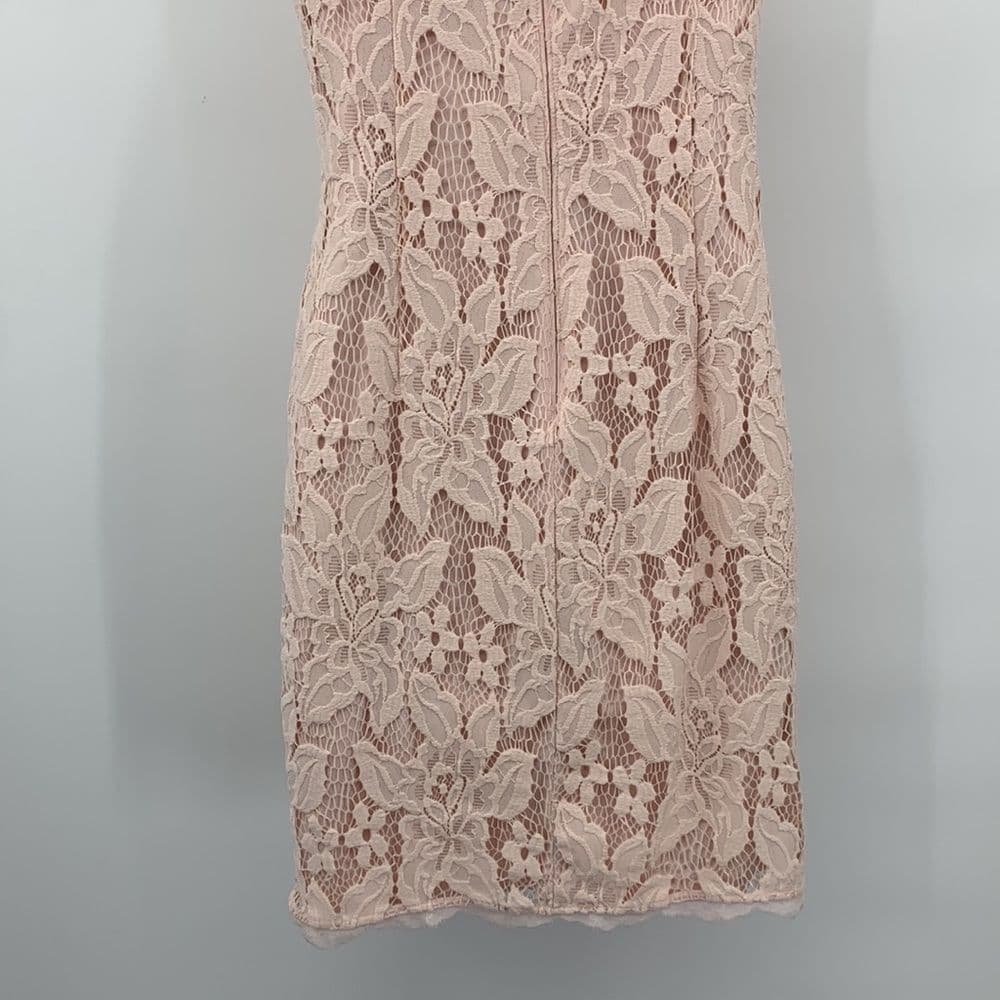 Adrianna Papell Blush Pink Lace‎ Sleeveless Dress Sz 4 - Thumbnail 6