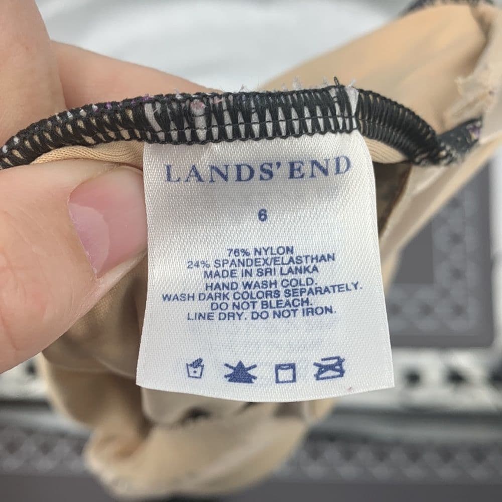 Lands End Underwire‎ 1pc Swimsuit Sz 6 - Thumbnail 6