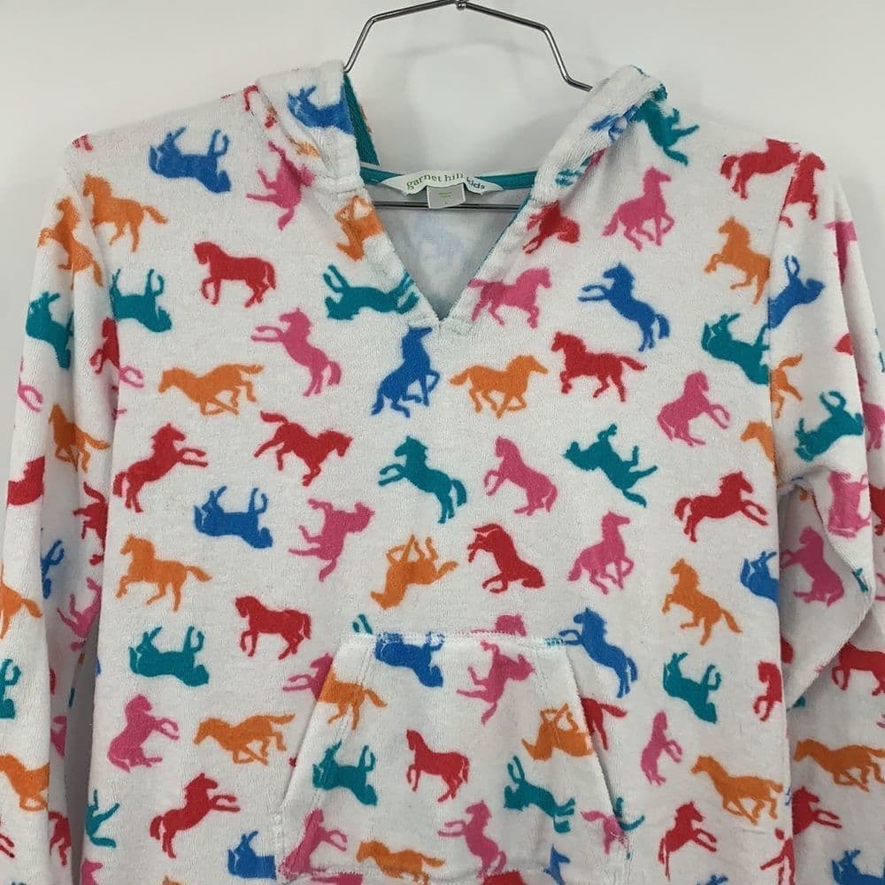 Garnet‎ Hill Unicorn Terrycloth Swim Coverup Sz L - Thumbnail 2
