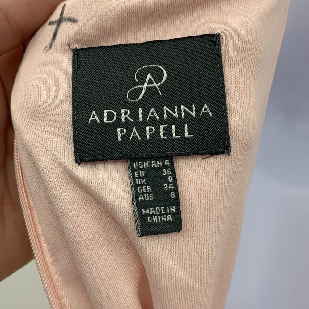 Adrianna Papell Blush Pink Lace‎ Sleeveless Dress Sz 4 - Thumbnail 7