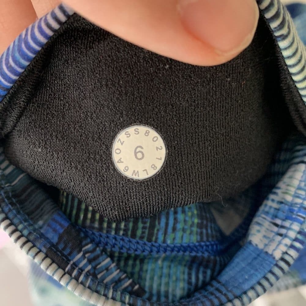 Lululemon On Pace Crop 21 Sun Dazed Multi Blue Sz‎ 6 - Thumbnail 7